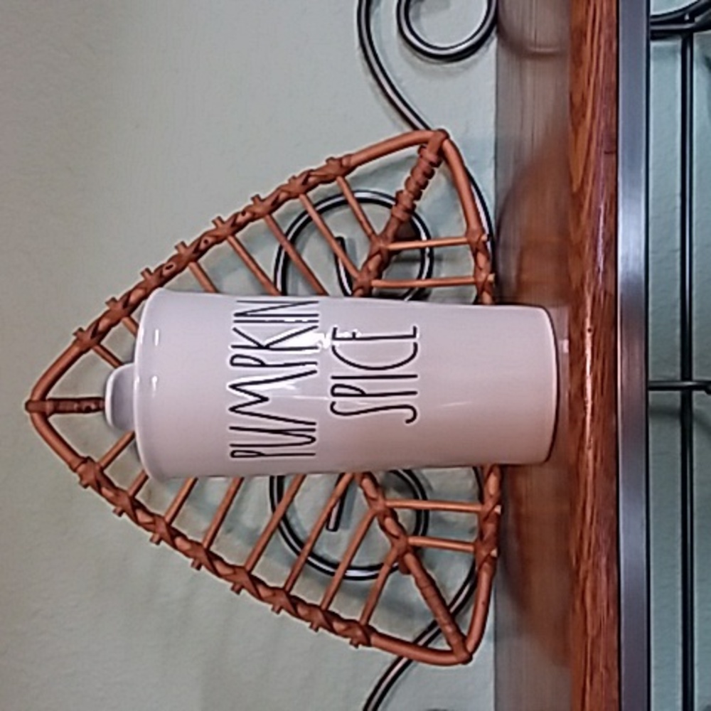 Rae Dunn Tall Stoneware Mug with "Pumpkin Spice" Lettering
